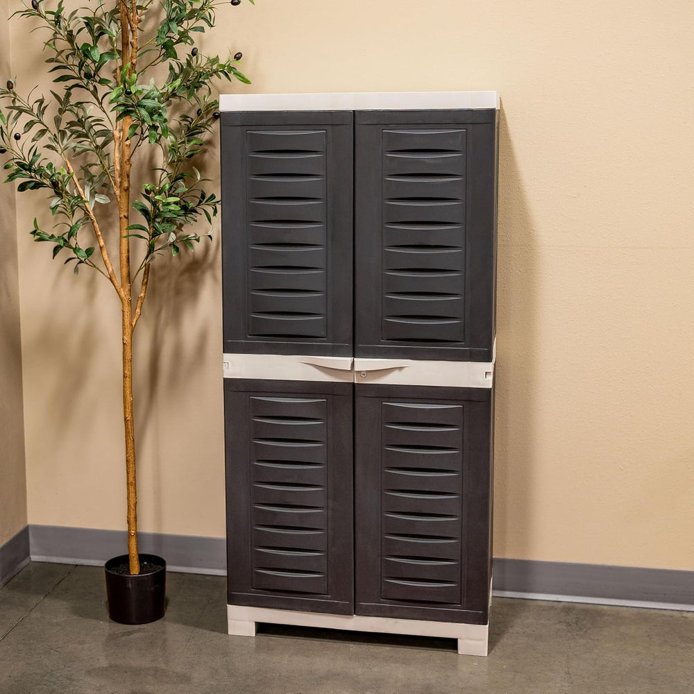 Sunnydaze 48" Garage Storage Cabinet with Locking Doors & Shelves, C...