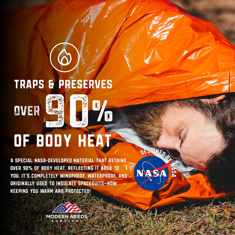 MODERN NEEDS Emergency Sleeping Bag Survival | Emergency Blanket, Bivy Sack &...