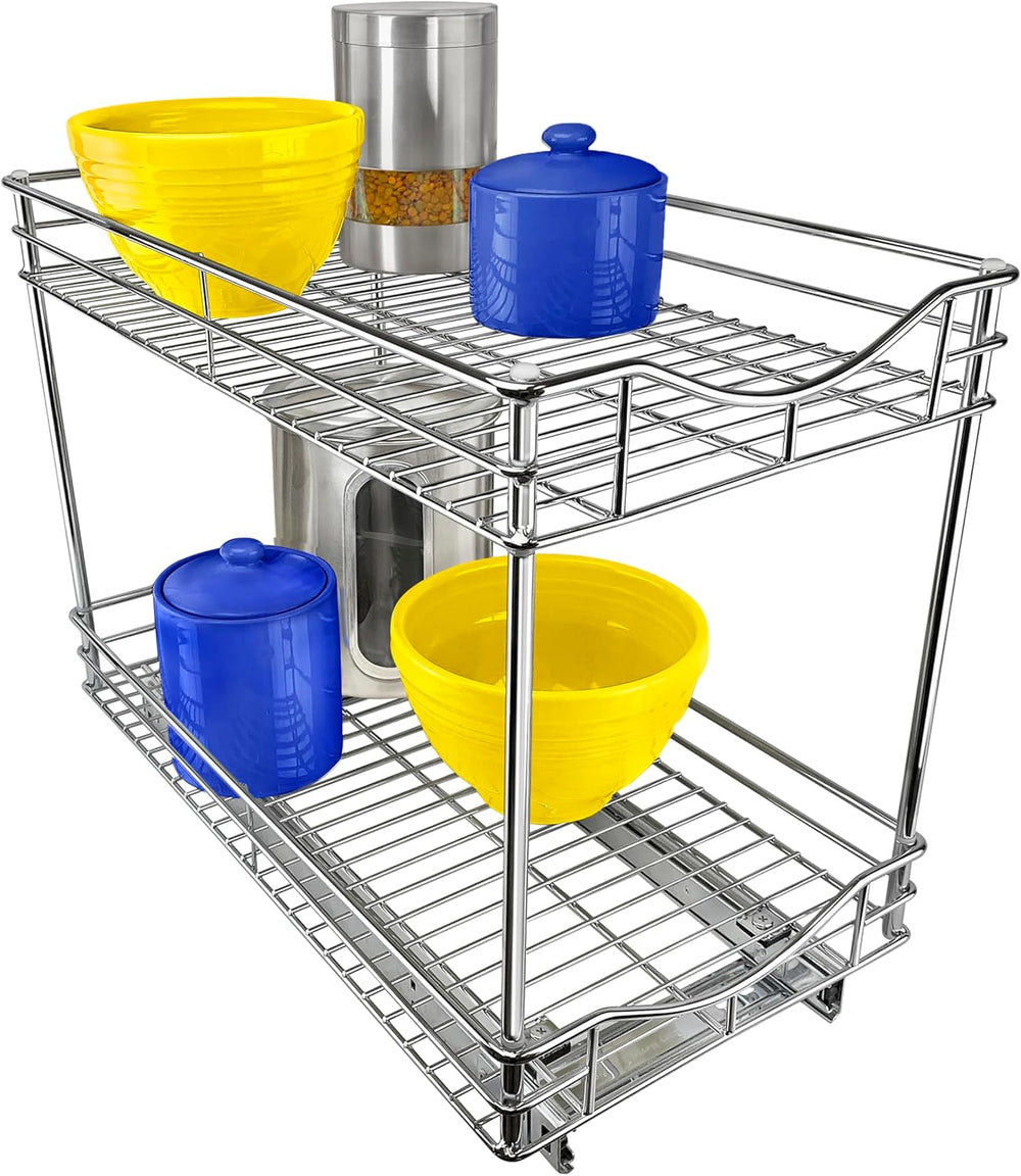 LYNK PROFESSIONAL® Pull Out Cabinet Organizer, 2-Tier Slide Out Drawer