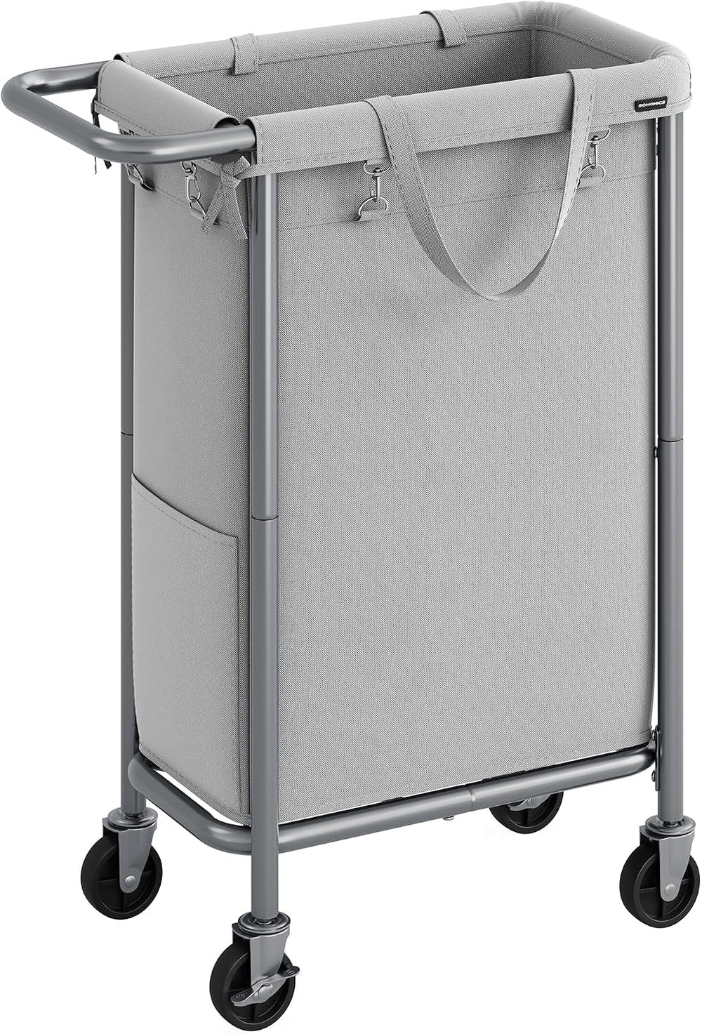 SONGMICS Laundry Basket with Wheels, 1-Section, 23.8 Gallons (90 L)