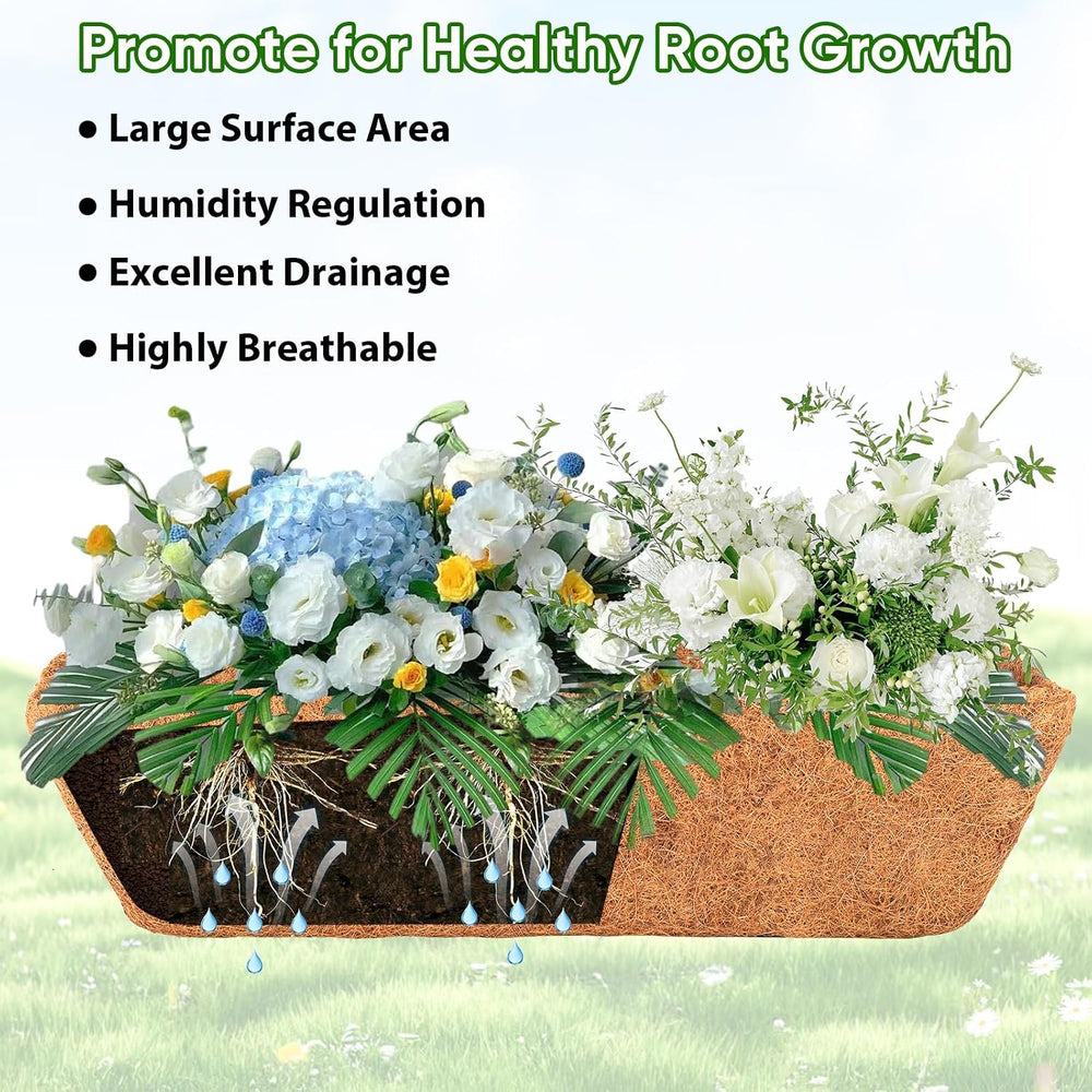 Deck Railing Planter Window Box - 2 Pack 30 Inch Deck Balcony Rail Planter wi...