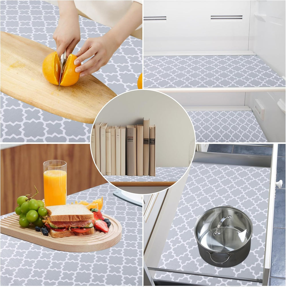 Shelf Liners for Kitchen Cabinets Non Adhesive 24 Inch Wide X 20 Ft Clear Non...