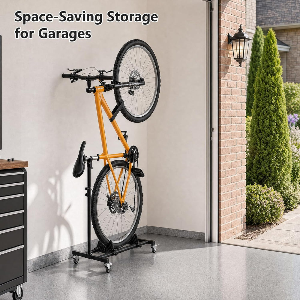 Vertical Bike Stand, (3 Pack) Space Saving Indoor Bicycle Storage Rack with W...