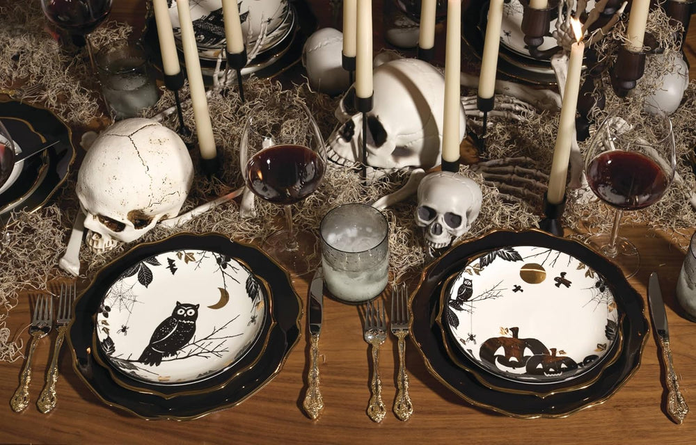 Lenox Haunted Halloween 4-Piece Accent Plates, Appetizer Plate Set for 4