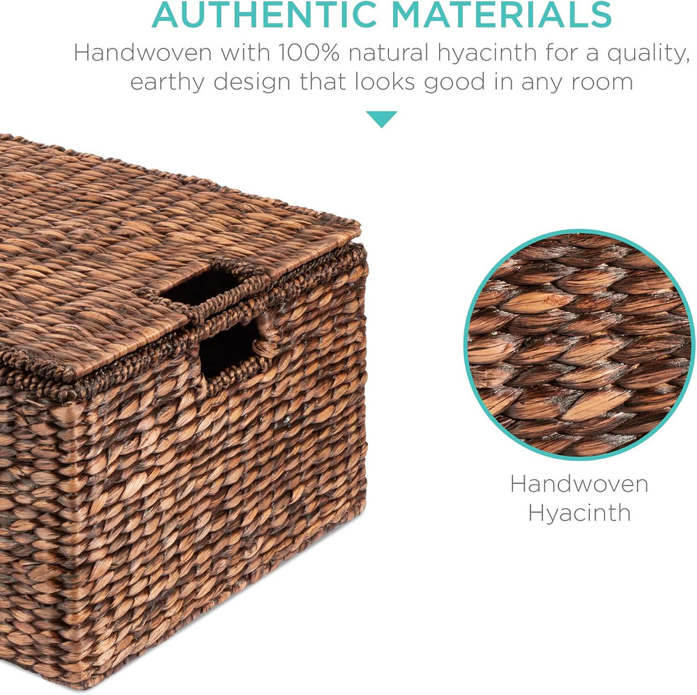 Best Choice Products Set Of 3 X-Large Multipurpose Hyacinth Storage Baskets, ...