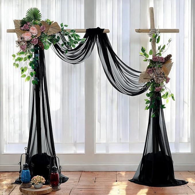 MDS Halloween Chiffon Draping Fabric - 2 Panel, 30" Wide x 30ft Long - S...