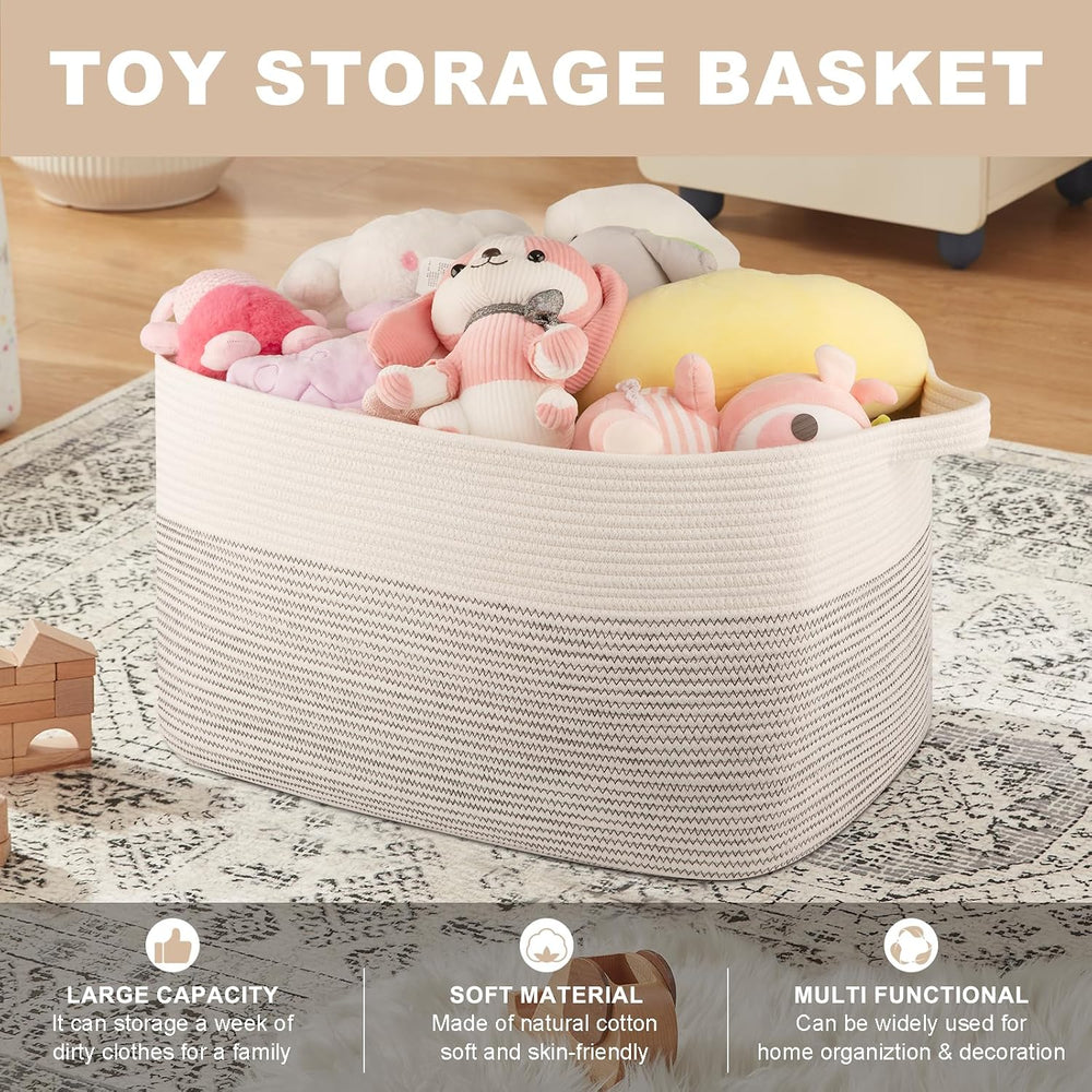 OIASKET 90L Extra Large Blanket Basket Living Room, 24"x16.9"x14.2&...