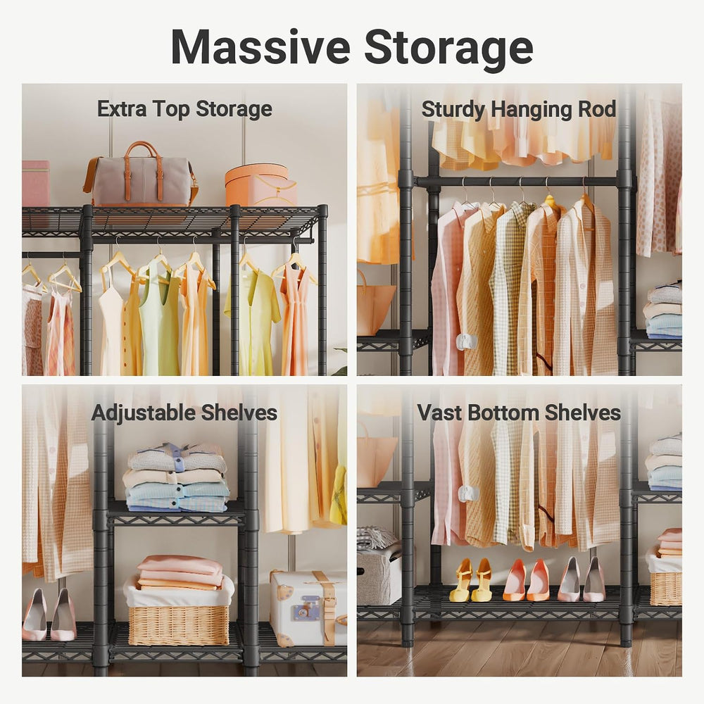 VIPEK V50 Extra Large Closet System, Heavy Duty Clothes Rack, Black