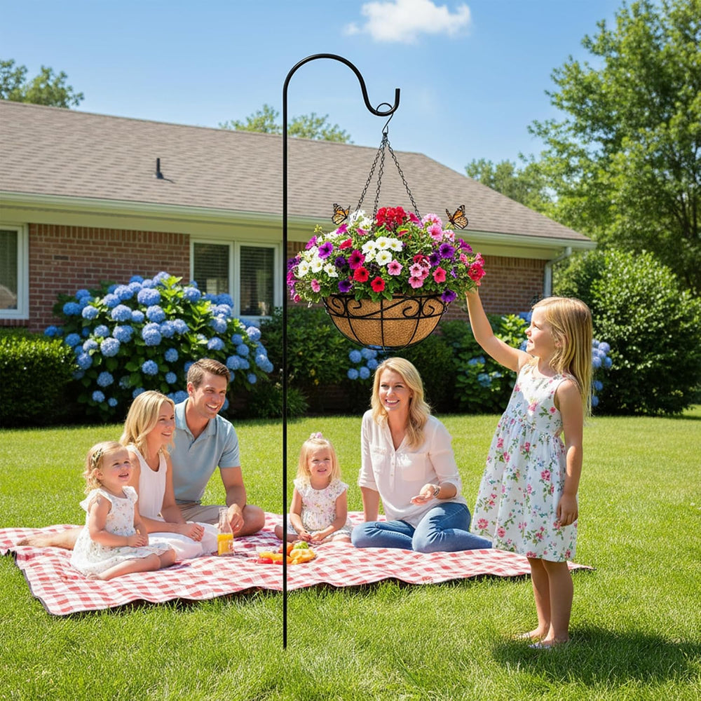 EIMQUVW Outdoor Metal Hanging Planters Basket (4pack, 14 inch) Hanging Basket...