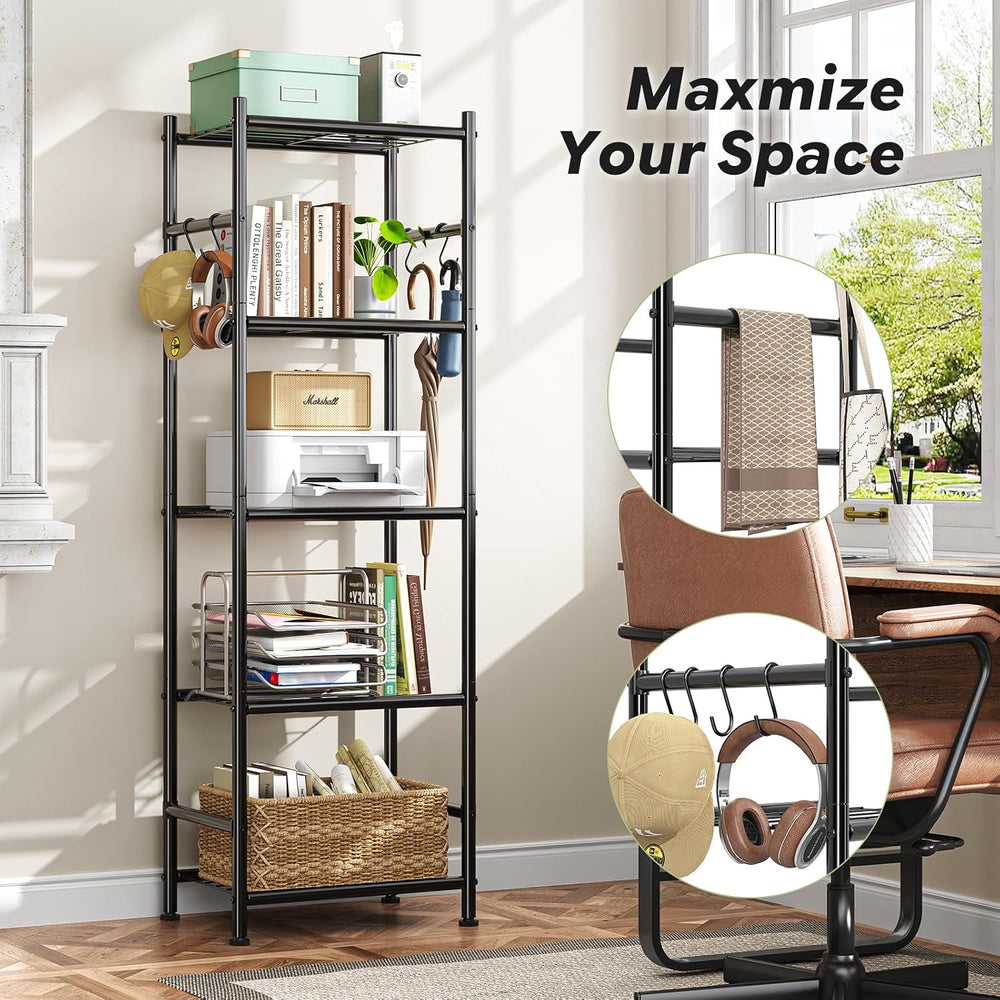 Simple Trending Storage Shelves, 5 Tier Large Capacity Shelf Organizer