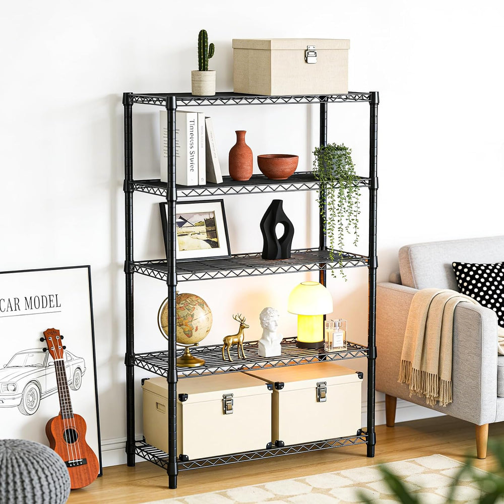 IZEUK 5-Tier Heavy Duty Metal Storage Shelving Unit, Adjustable Steel Wire Ra...