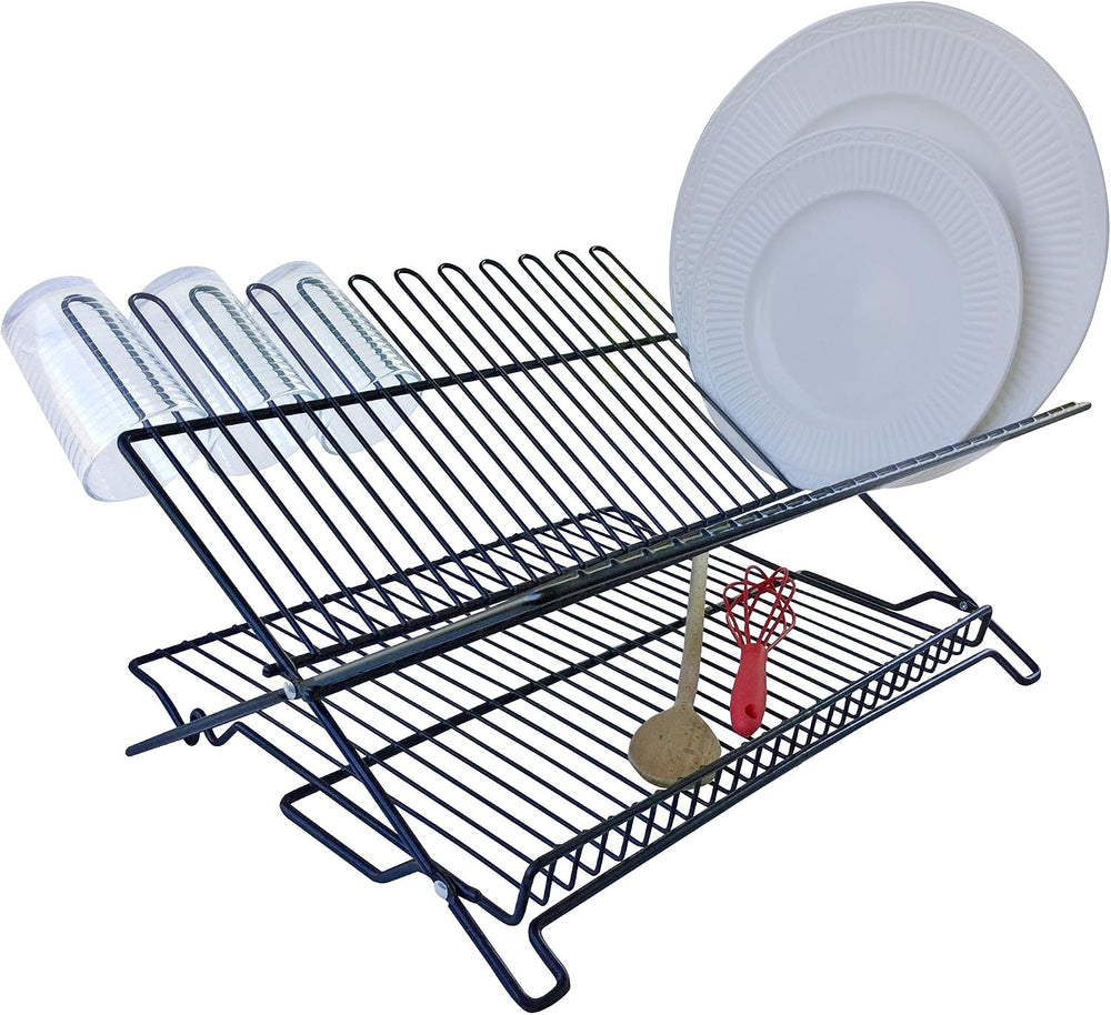 Better Houseware Folding Dish Drying Rack Space-Saving Dish Rack for Kitchen ...