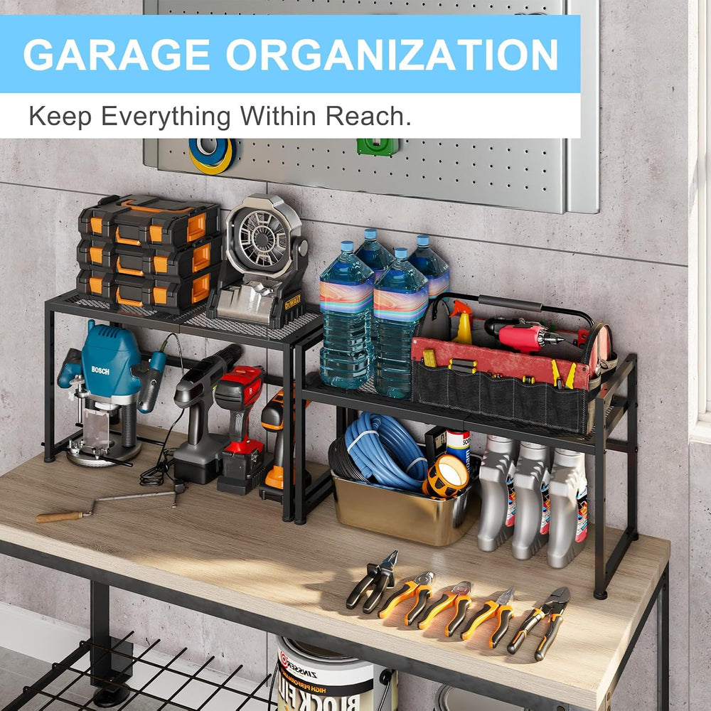 Expandable Storage Shelves Rack, Heavy Duty Metal Shelving Unit and Storage