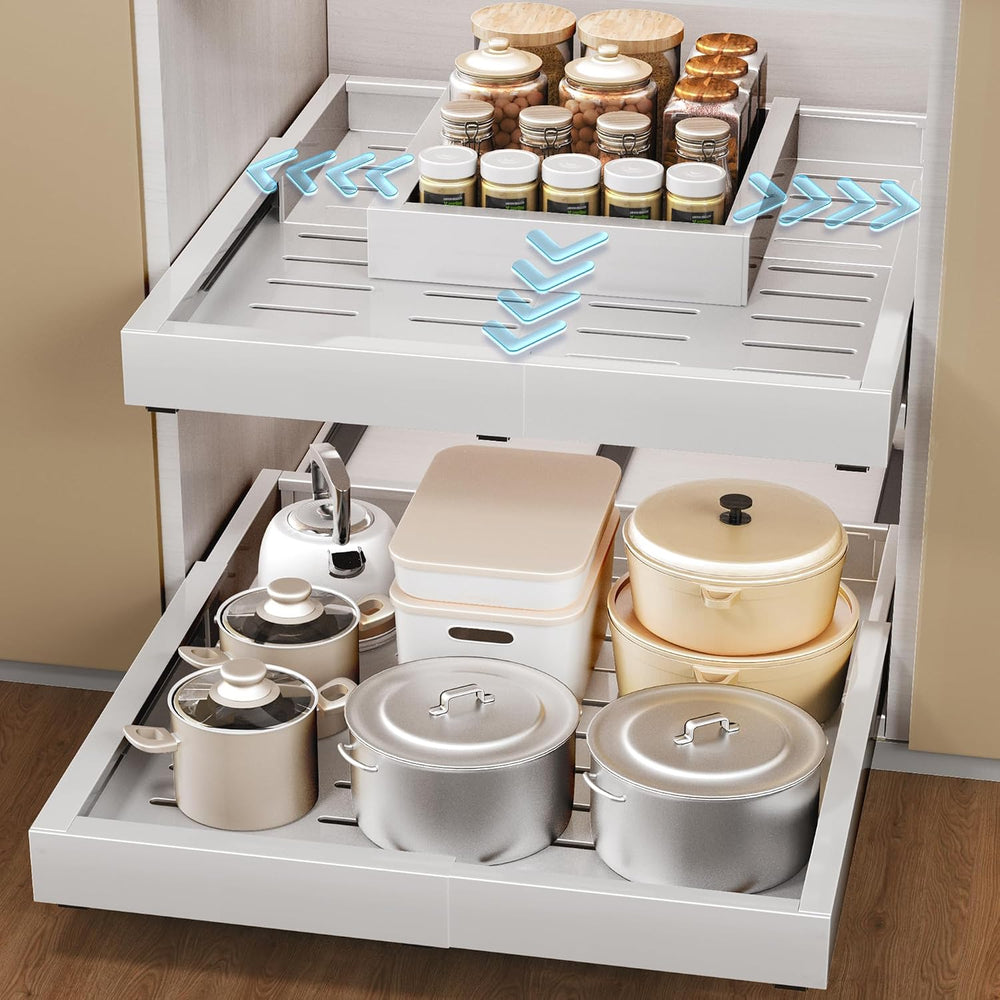1 Pcs Pull Out Cabinet Organizers, Width (12"-19") and Depth (17&qu...