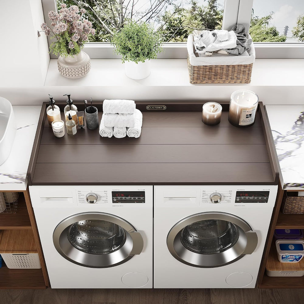 Washer Dryer Countertop,54" W×27.5" D,California Walnut