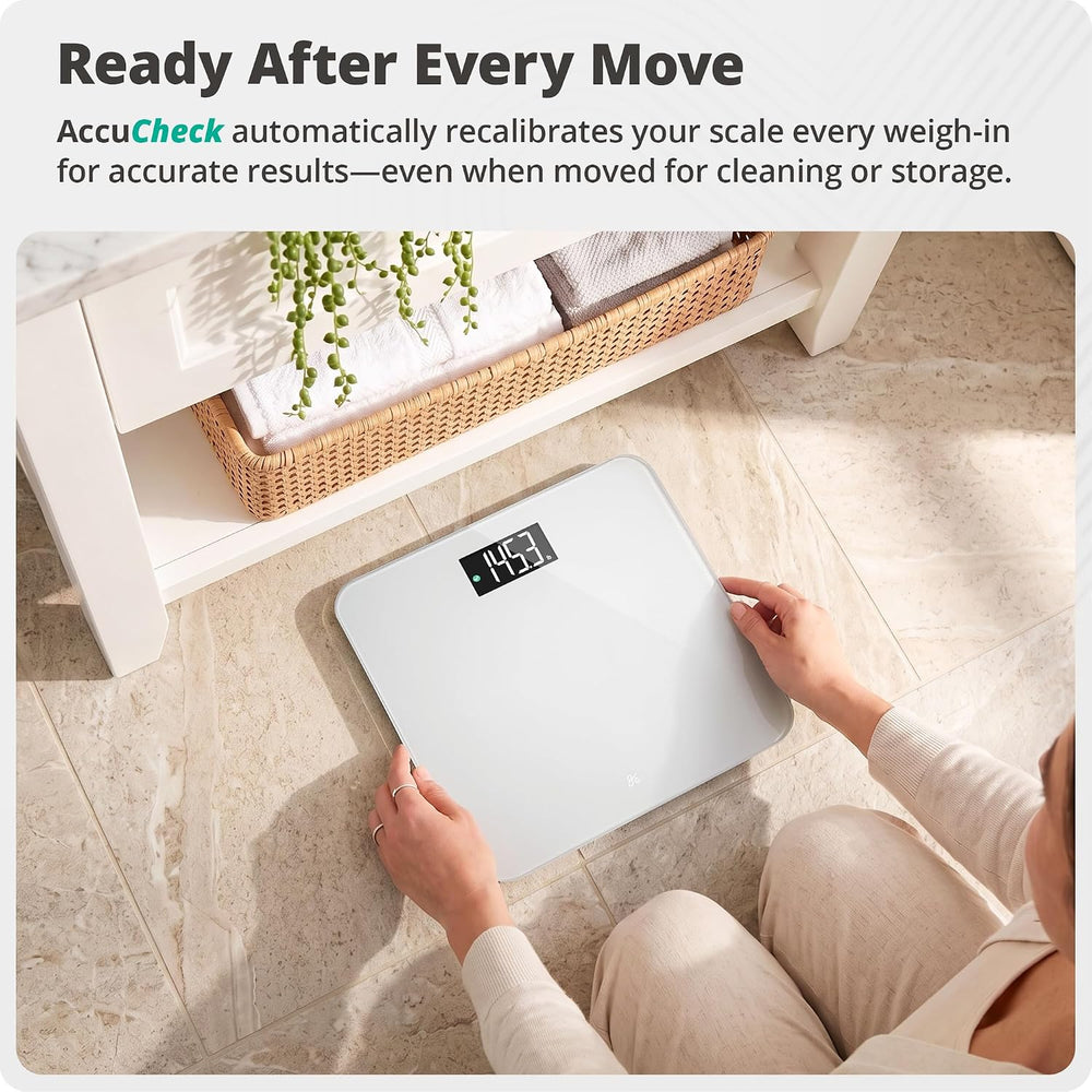 Greater Goods AccuCheck Digital Bathroom Scale for Body Weight (Pearl Gray)