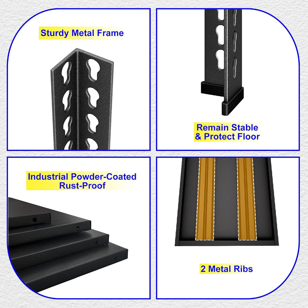 40" W Garage Shelving Heavy Duty, 900 Lbs Loads Garage Storage Shelves H...