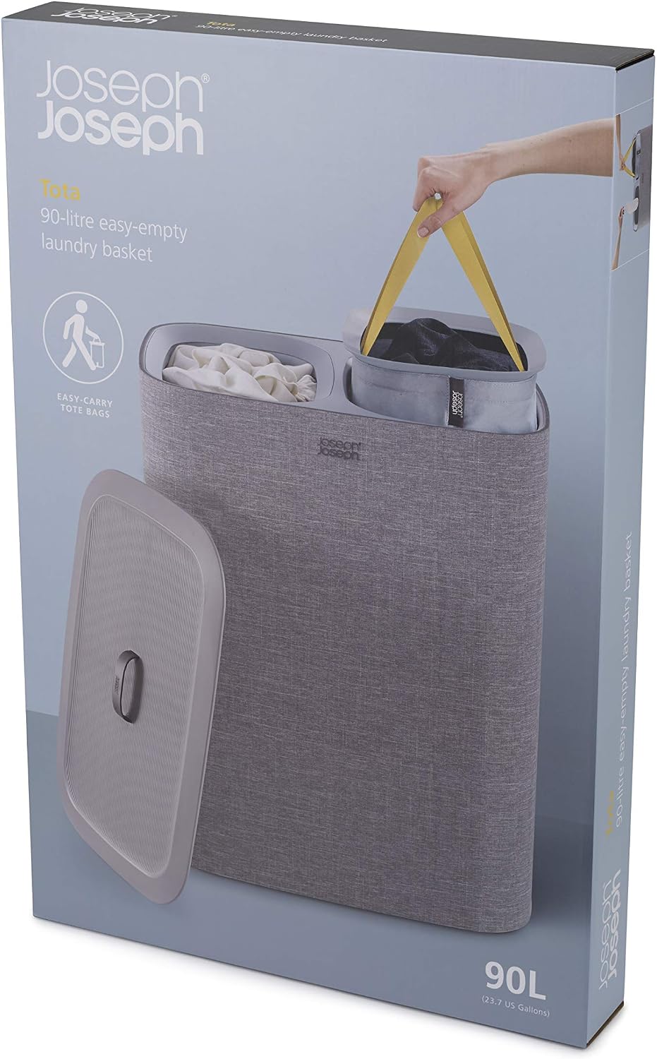 Joseph Joseph Tota 90 liter/23.8 gallon Laundry Hamper Separation Basket with...