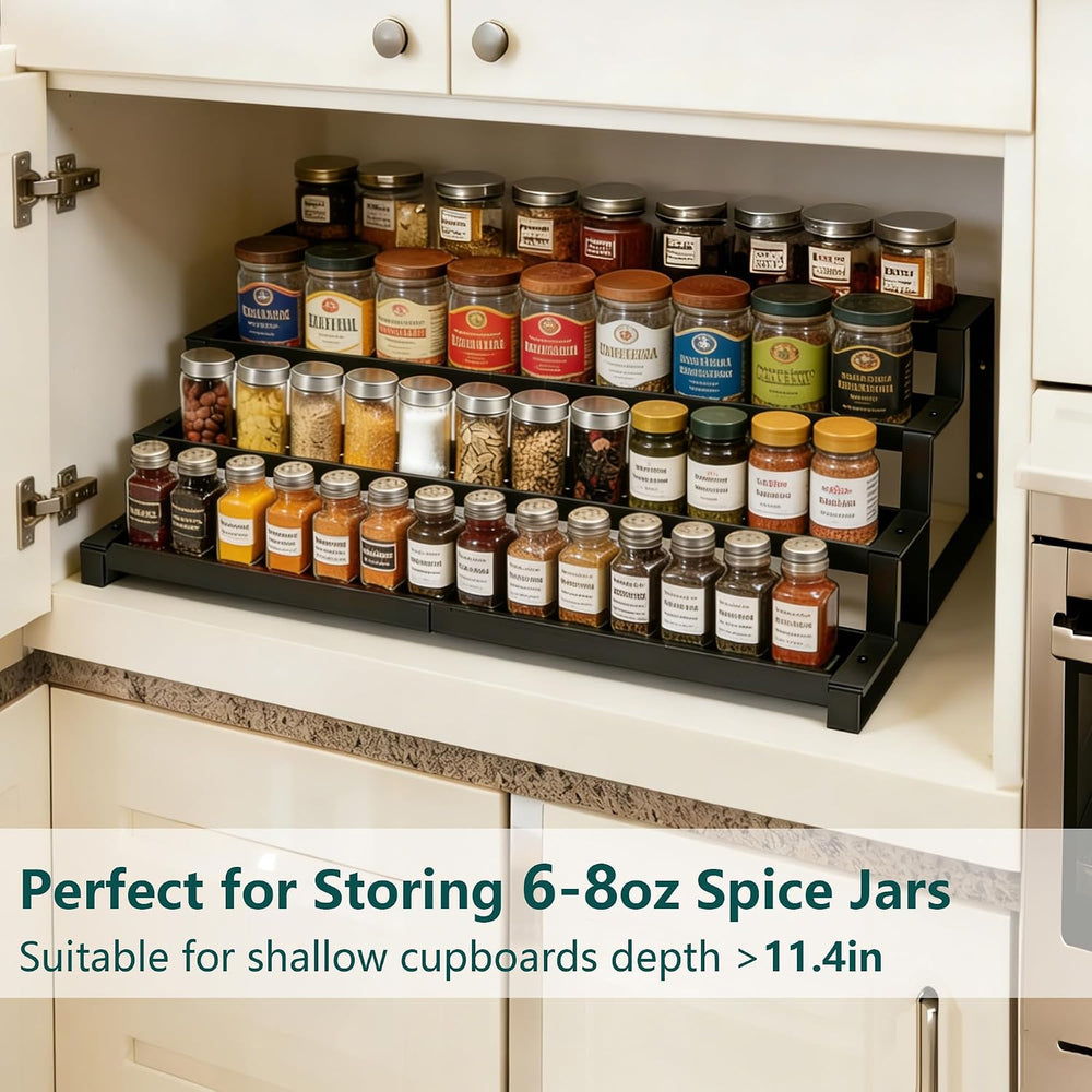 Expandable Spice Rack 4 -Tier Spicy Shelf for Countertop & Cabinet