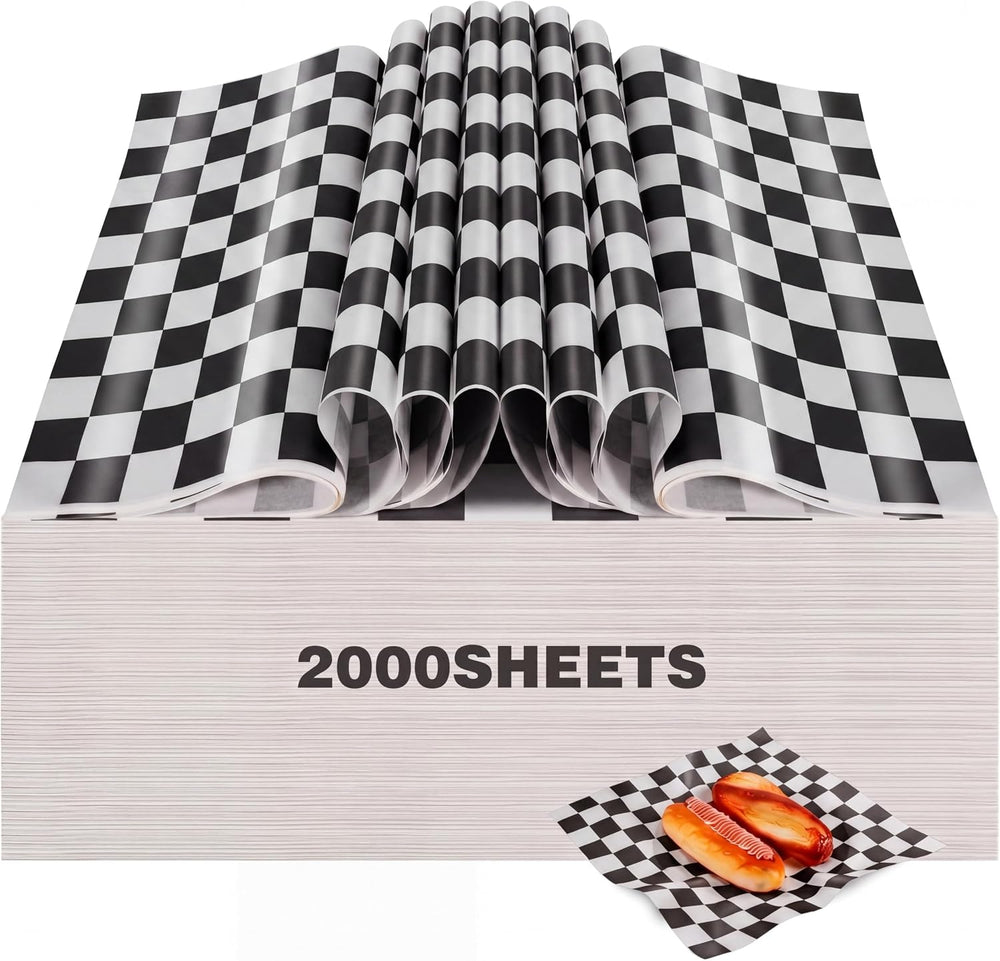 Colarr Waxed Paper Sheets Bulk 15 x 15 Inch, Black, 2000 Pcs