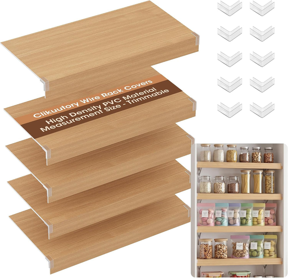 5 Pack Wire Rack Covers for Shelves, 32"x16" PVC Wire Shelf Covers ...