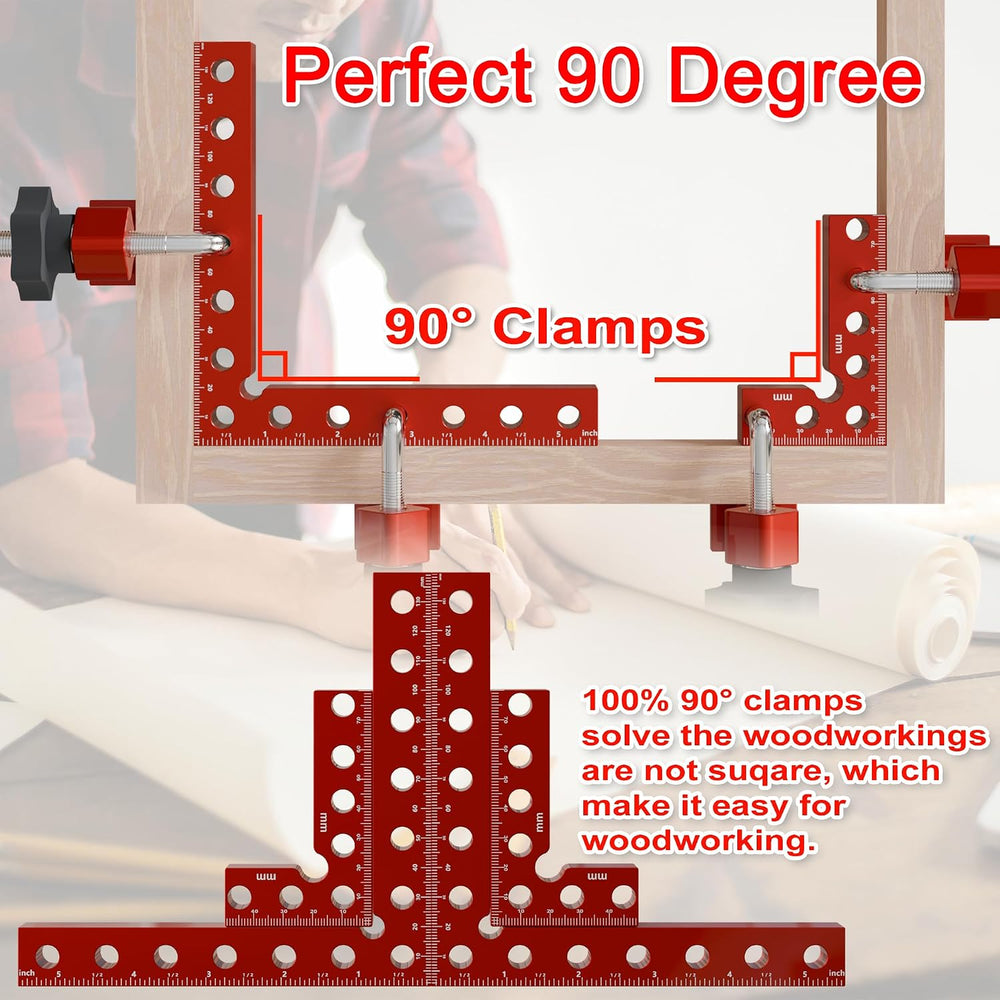 8Pcs Corner Clamps for Woodworking (4x5.5"& 4x3.14") With Box.