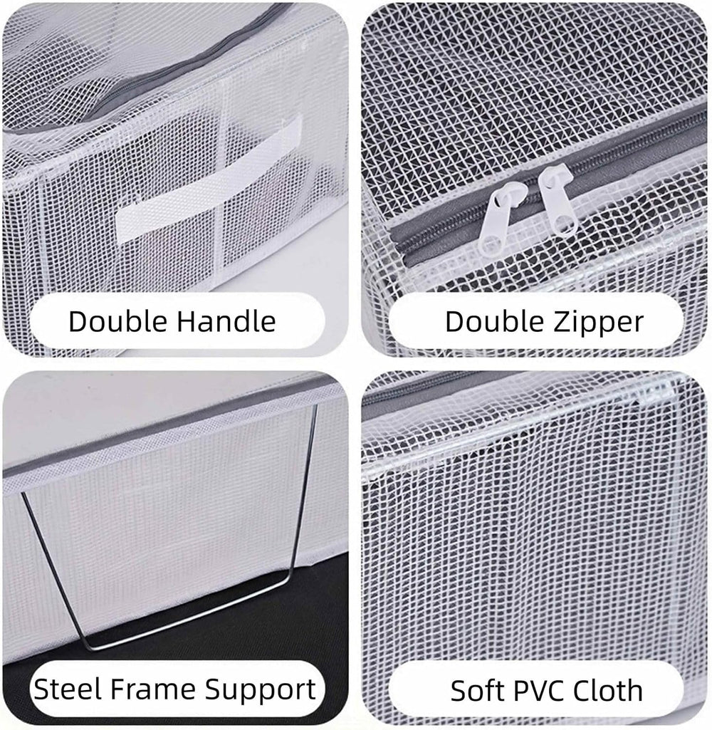 3 Pack Clear Shoe Closet Organizer for Boots Sneaker, 15.8" x 11.8"...