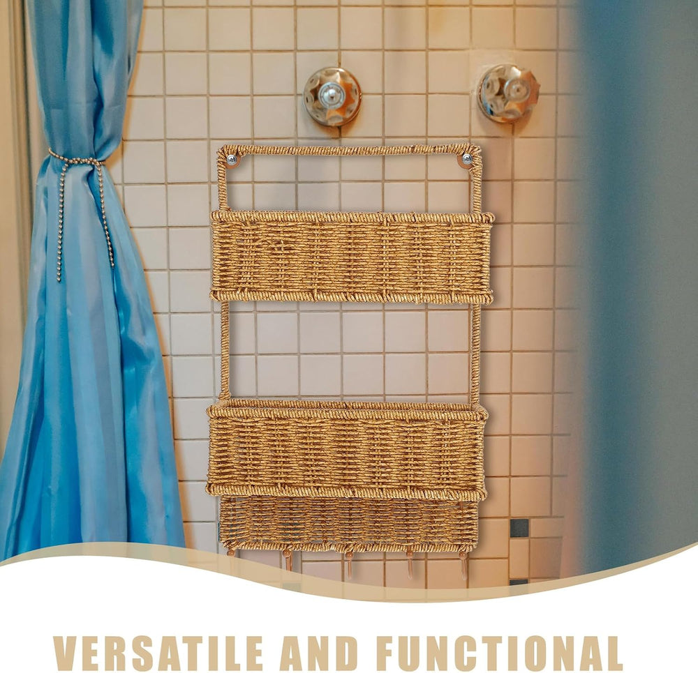 Cabilock Two-Tier Wall-Mounted Hanging Storage Basket