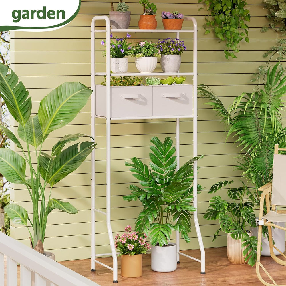 Simple Trending Over The Toilet Storage Rack with Drawers, Metal 3 Tier Bathr...