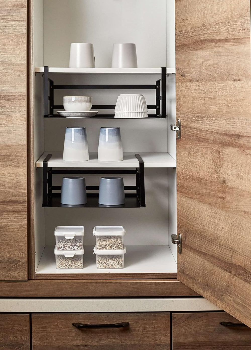 Nxconsu Under Shelf Basket 2 Pack, Cabinet Storage Organizer, 13.4" Black