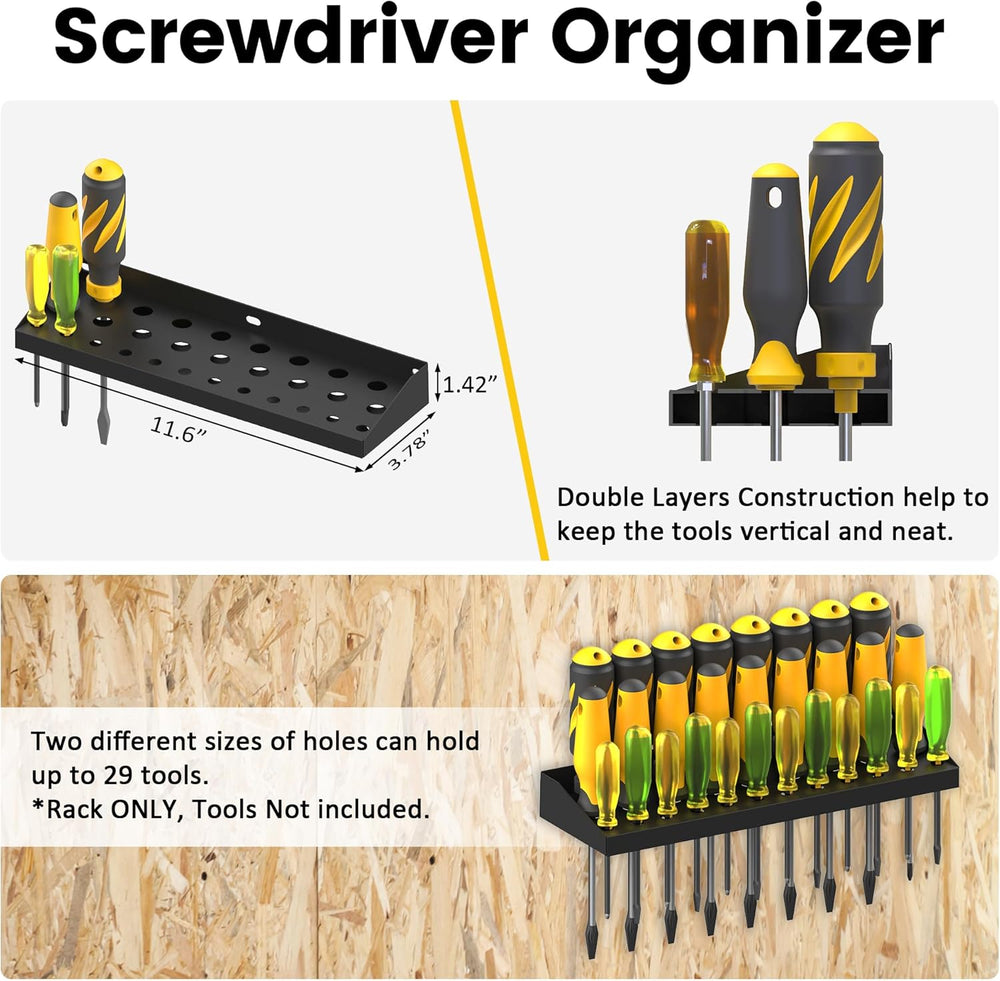 UNITEDPOWER Wall Mount Hand Tool Storage Set, Screwdriver Organizer, Pliers H...