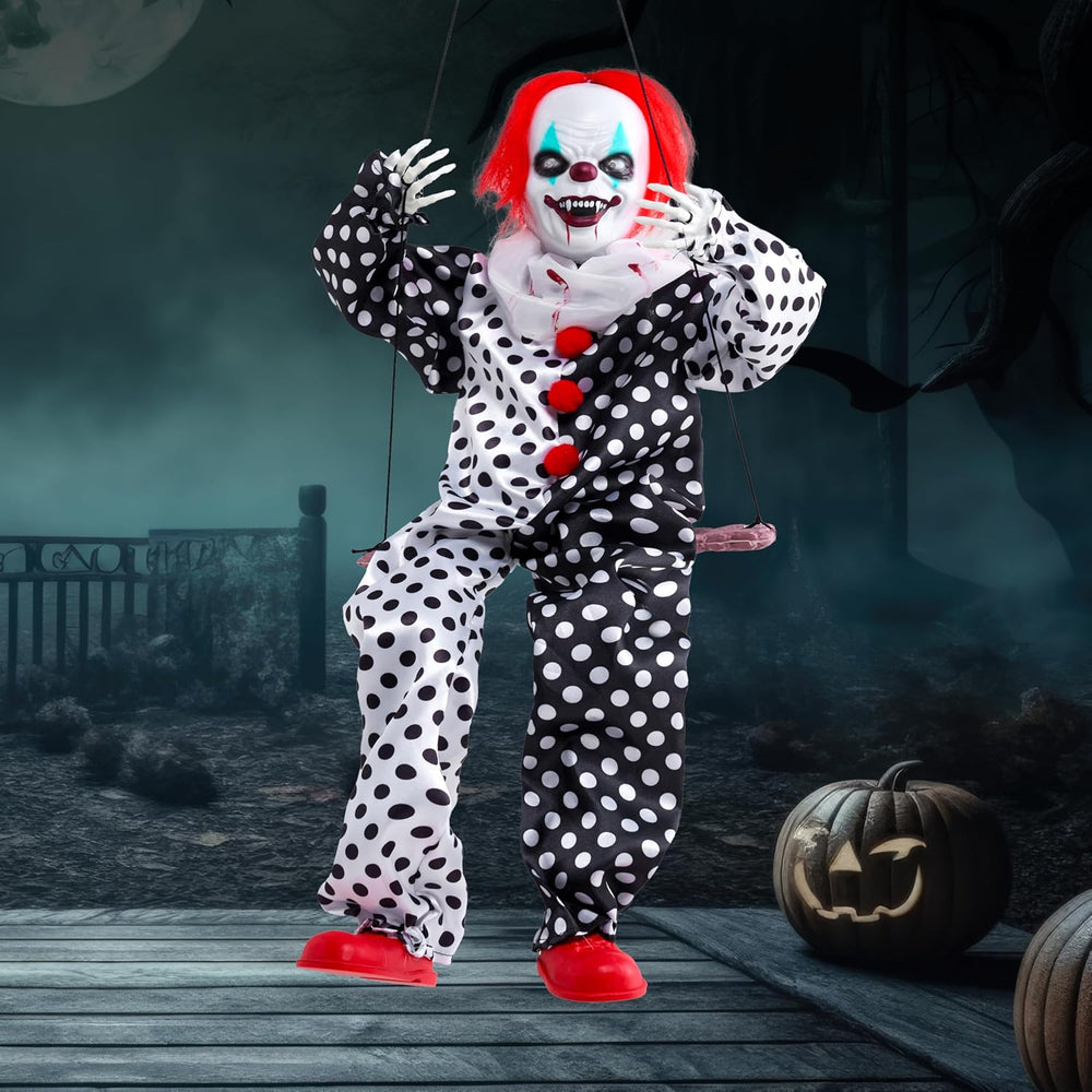 JOYIN Scary Halloween Decorations Outdoor, Halloween Hanging Swinging Animatr...