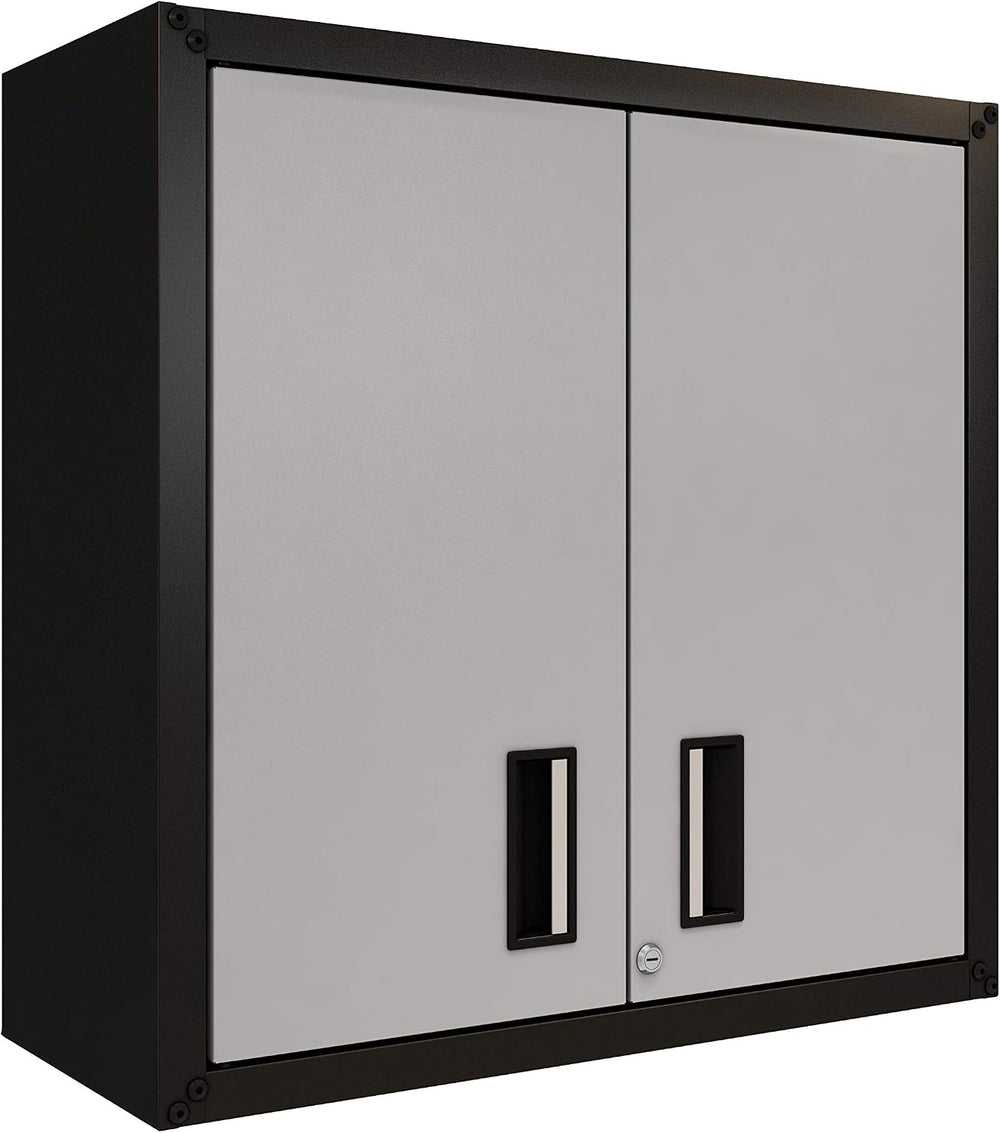 Floating Garage Storage Cabinet - Heavy-Duty Wall Mount Steel Cabinet, Lockab...
