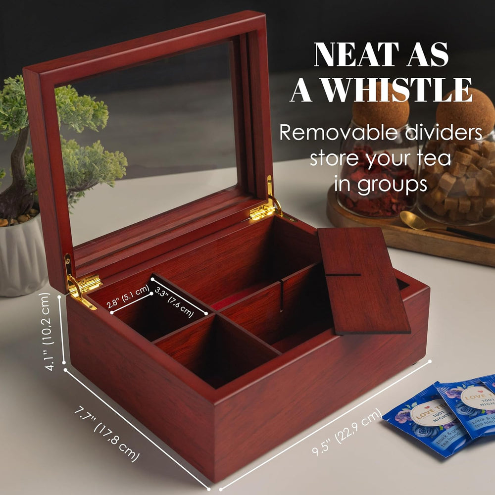 Tea Box - Luxury Wooden Tea Bag Organizer from The Apace Premier Collection