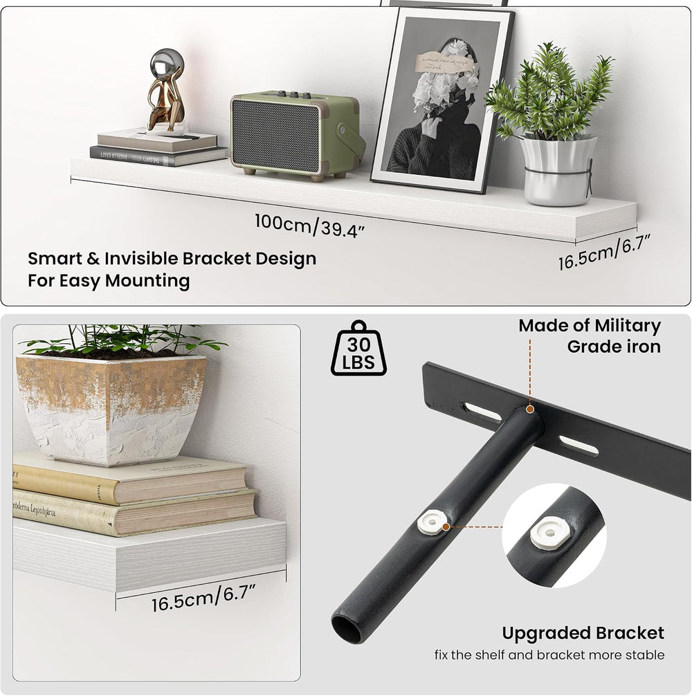 Heimlove Floating Shelves for Wall 40 Inch,Mounted Storage & Display Hang...