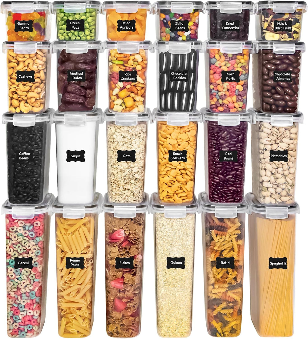 Freshware Kitchen Storage Containers with Lids, 48 PCS Airtight Food Storage ...