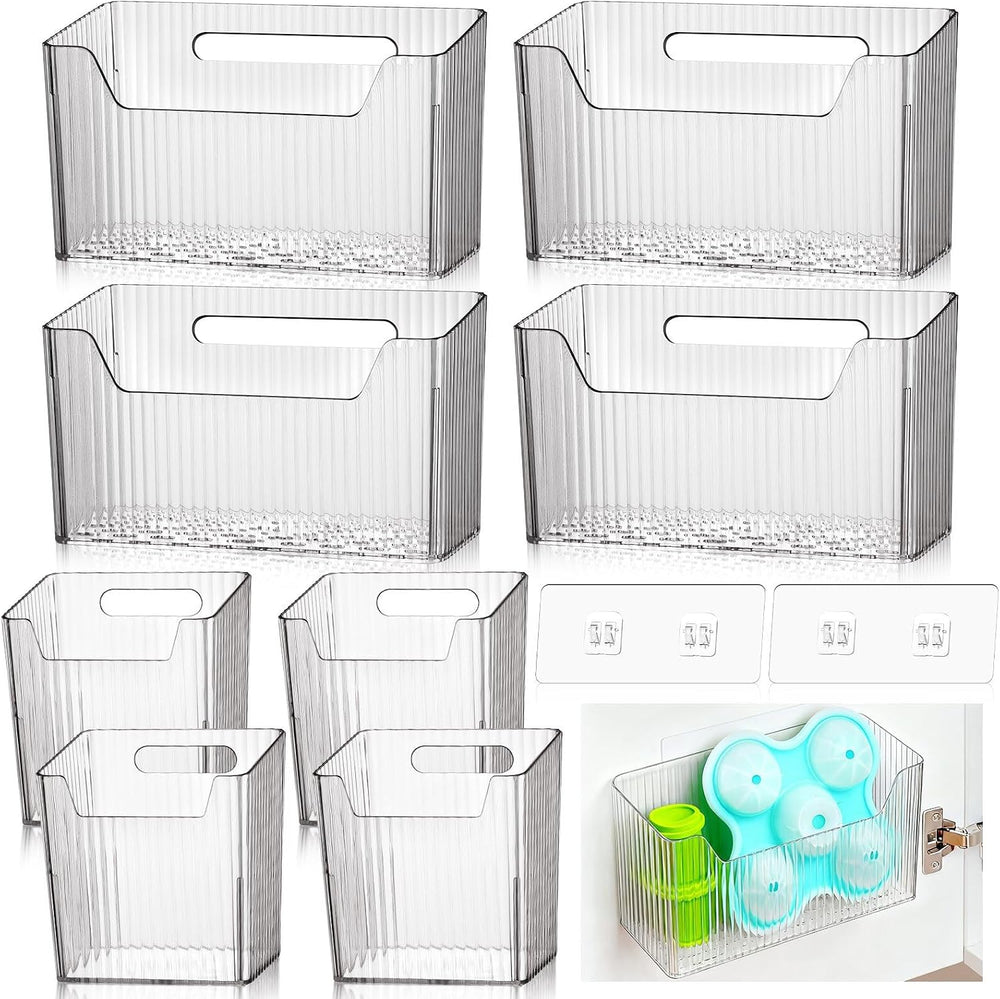 SiliFine 8 Pcs Cabinet Door Organizer Bin Wall Mount Organizer,3.94''...