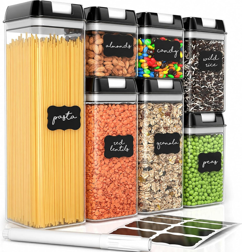 Simply Gourmet Airtight Food Storage Containers with Lids – 7 Piece Assorted ...