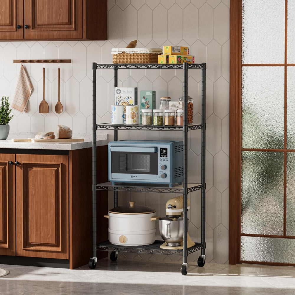Shelves Storage Shelf Wire Closet Bathroom Organizers Metal Pantry