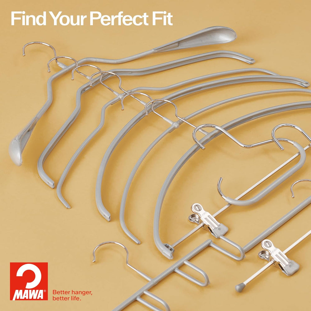 Mawa by Reston Lloyd Non Slip Space Saving Wide Width Clothing Hanger, Style ...