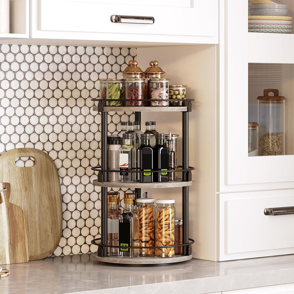YATINEY 3-Tier Lazy Susan Organizer, Rotating Spice Rack, Spinning Organizer,...
