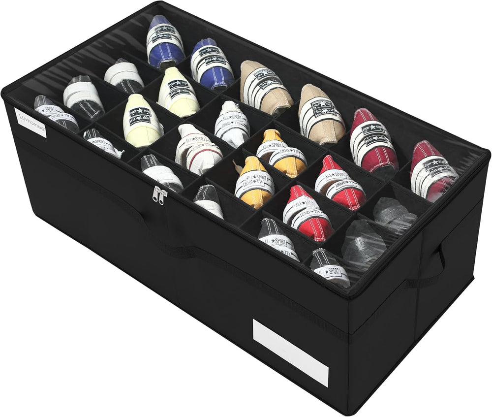 Luvhomee Shoe Storage Organizer, Fits 24 Pairs, Large Shoe Organizer Box for ...