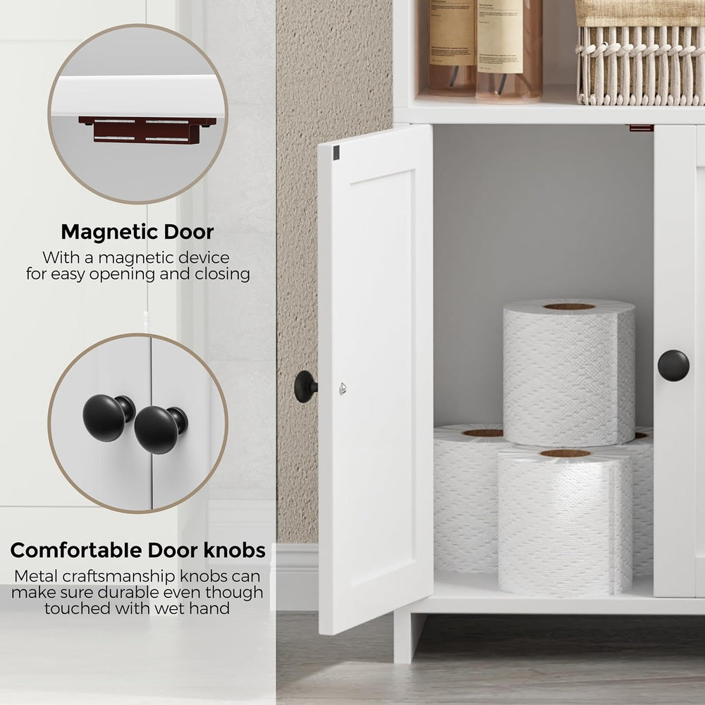 Homhedy Small Bathroom Storage Cabinet, Toilet Paper Storage Cabinet