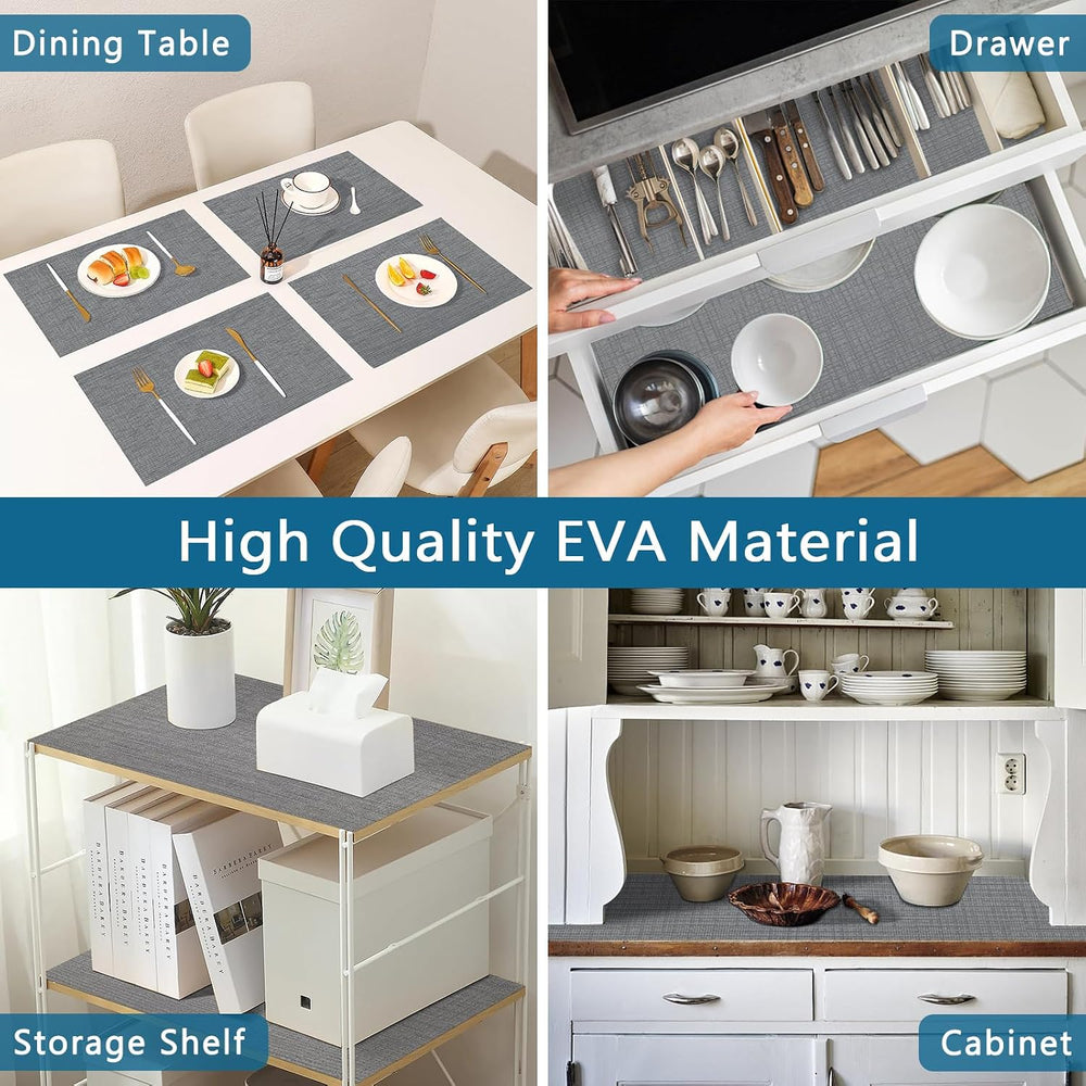 Self Adhesive Shelf Liner, 17.5" x 393.7" Peel and Stick Drawer Lin...