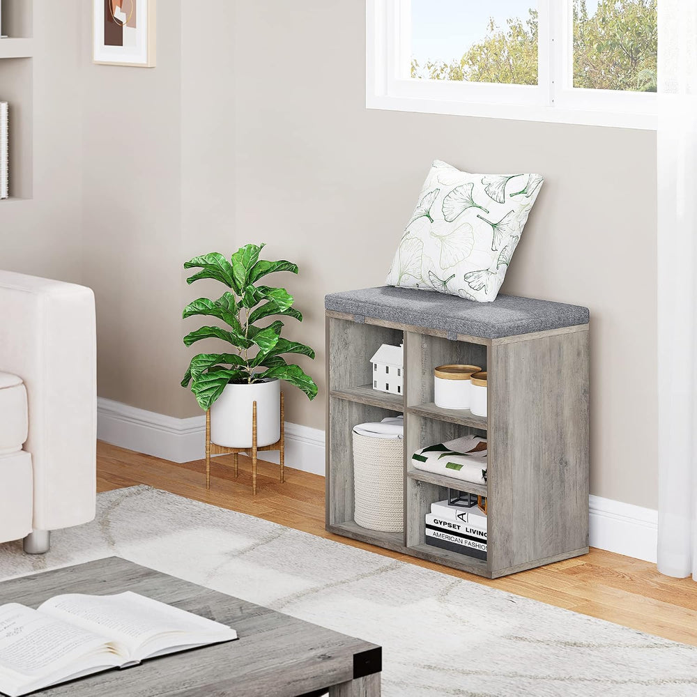 coucheta Shoe Storage Bench with Cushion, Cubby Seat Shoe Cabinet, Small Shoe...