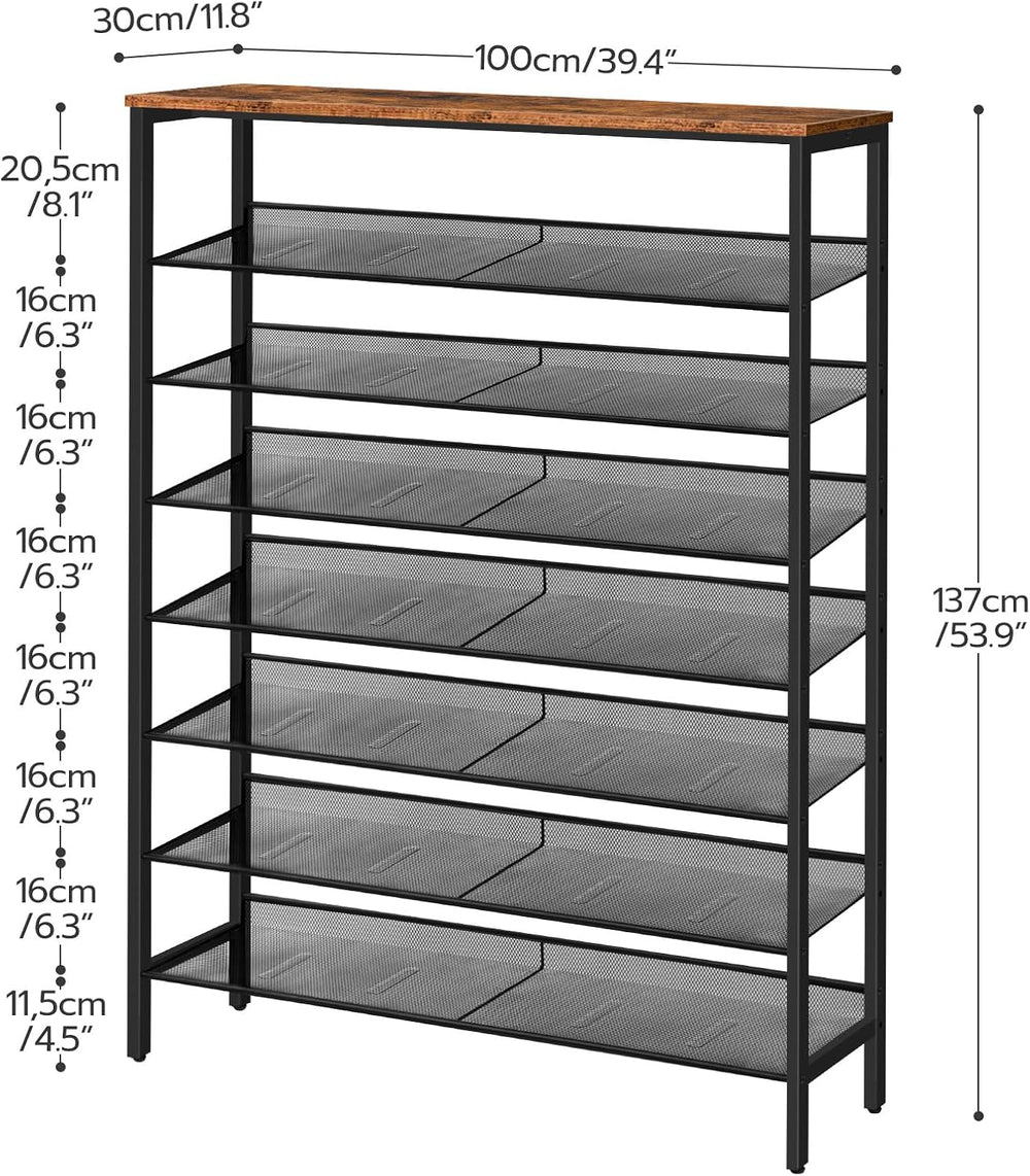 HOOBRO Shoe Rack for Entryway, 8-Tier Shoe Shelf, Large Capacity Shoe Storage...