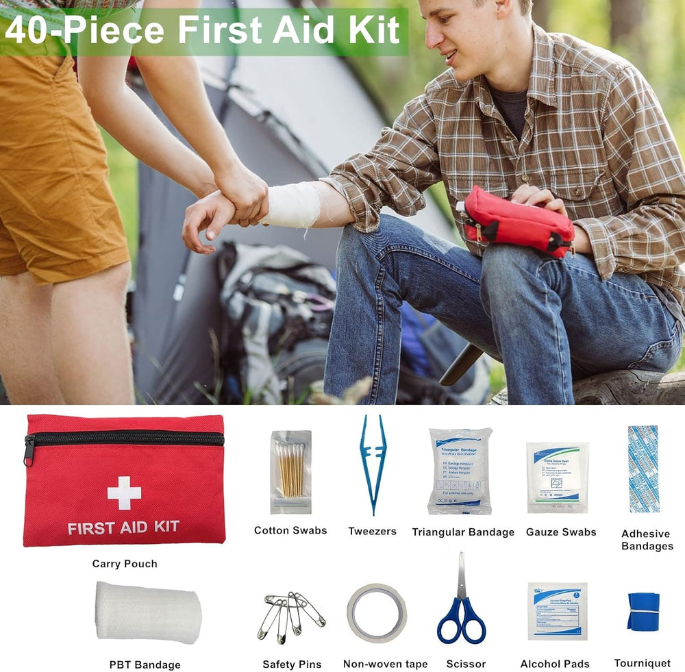 HolaKit 55-Piece Car Emergency Kit with Jumper Cables and First Aid