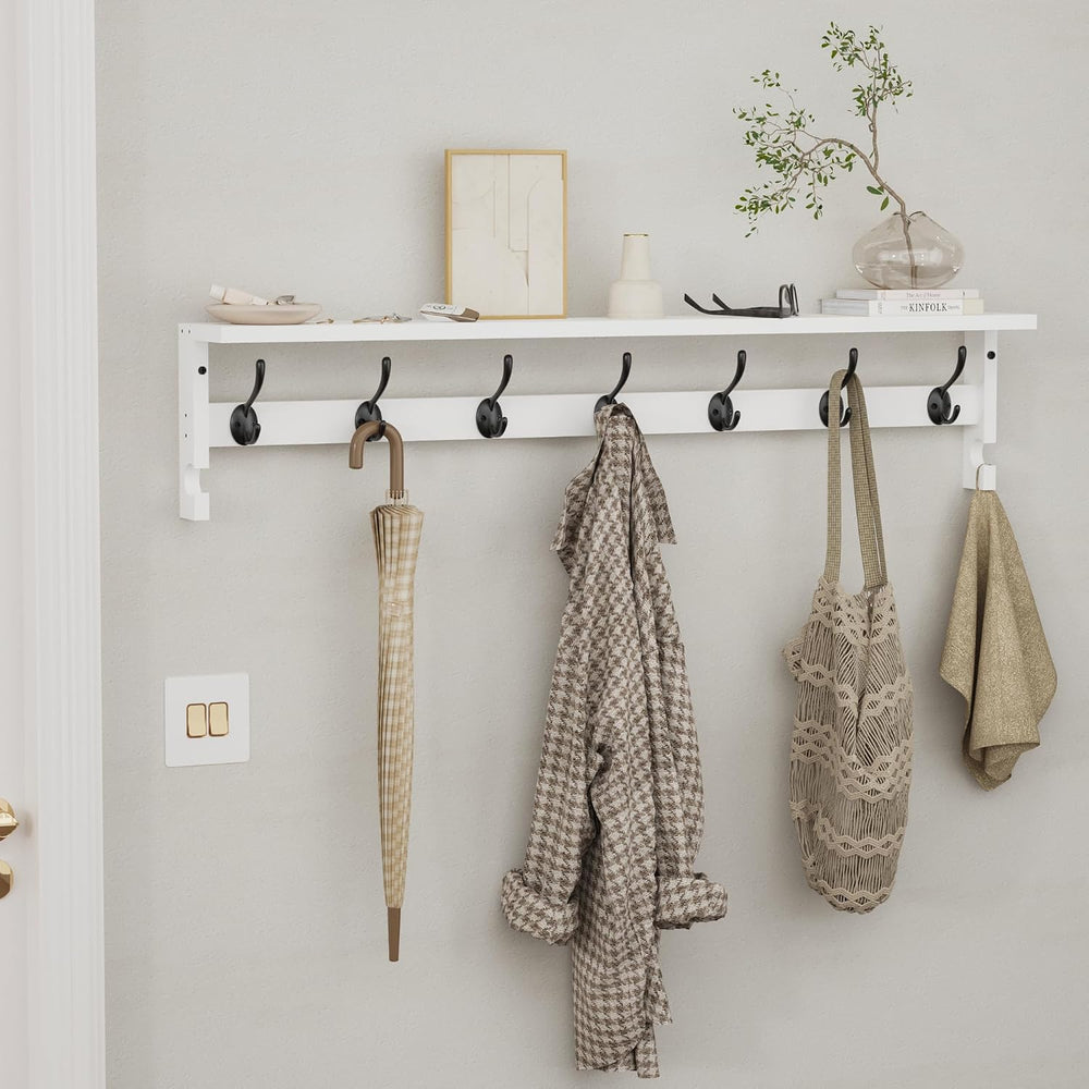 AMBIRD Coat Rack Wall Mount, 35 Inch Large Coat Hooks Wall Mounted with 7 Dua...