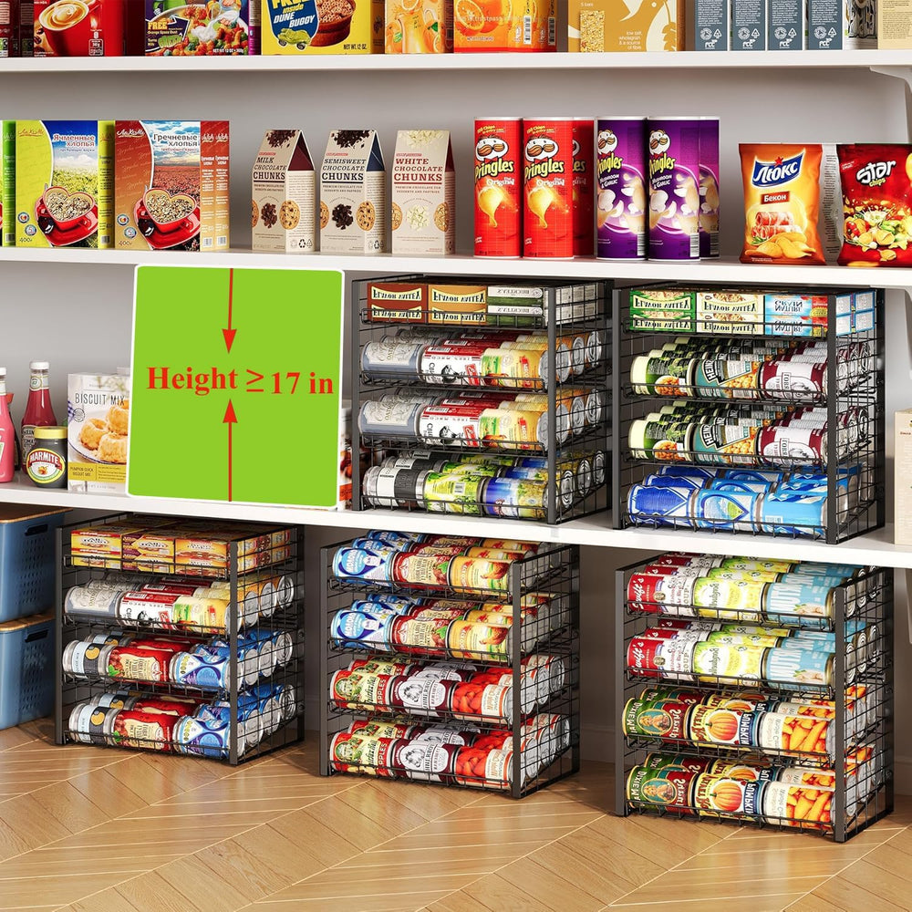 JKsmart 4-Tier Can Rack Organizer for Pantry, Adjustable Can Storage Holder f...