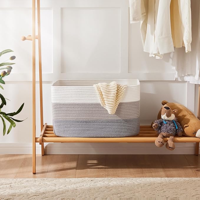 Blanket Basket, Rectangle Woven Baskets